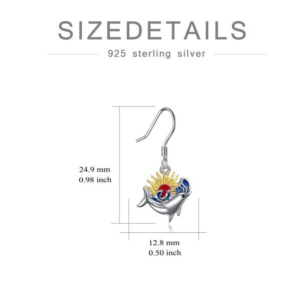 Sterling Silver Dolphin Earrings-4