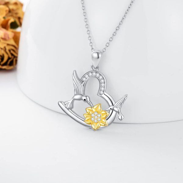 Sterling Silver Hummingbird Necklace-4