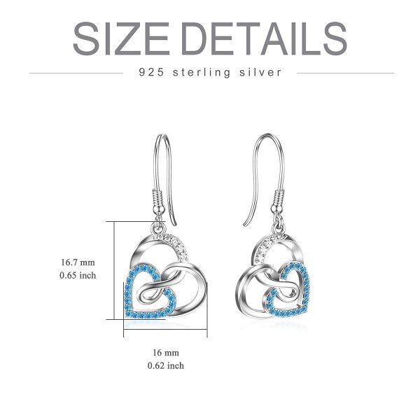 Sterling Silver Infinity Heart Earrings-5