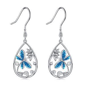 Sterling Silver Dragonfly Earrings-0