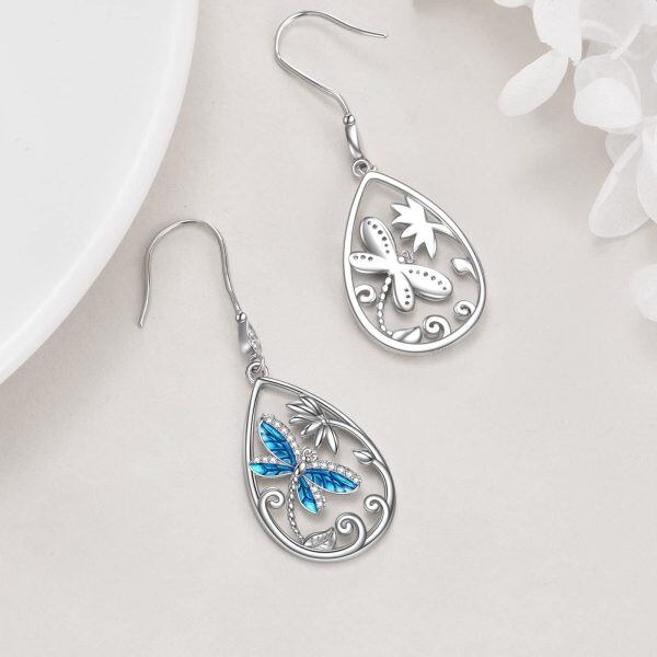 Sterling Silver Dragonfly Earrings-2