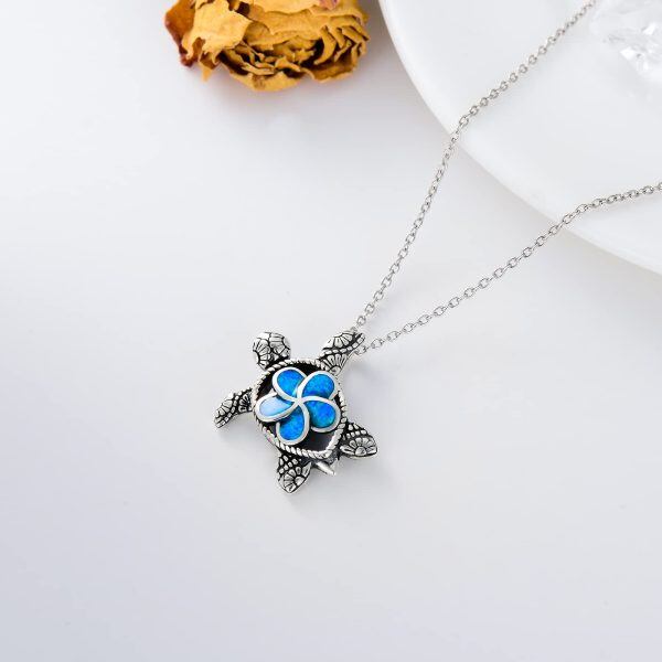 Sterling Silver Turtle Necklace-2