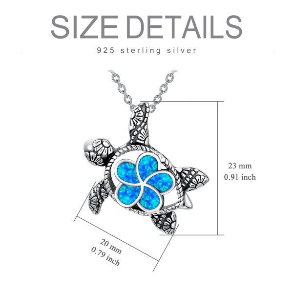 Sterling Silver Turtle Necklace-4