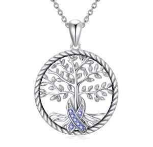 Sterling Silver Tree Of Life Necklace-0