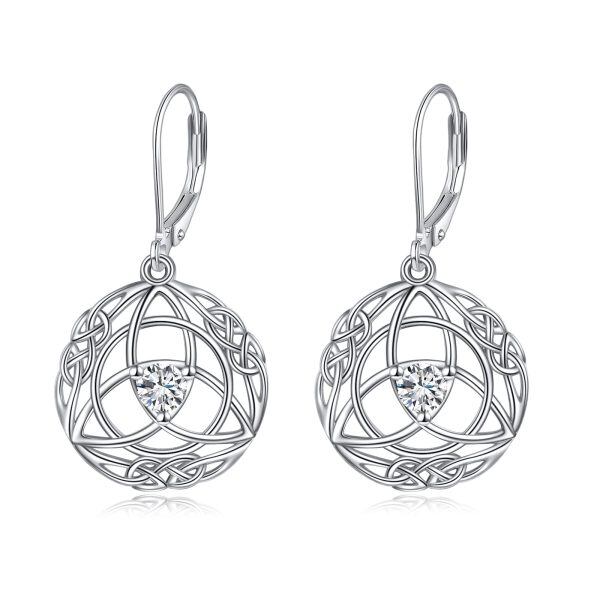 Sterling Silver Celtic Earrings-0