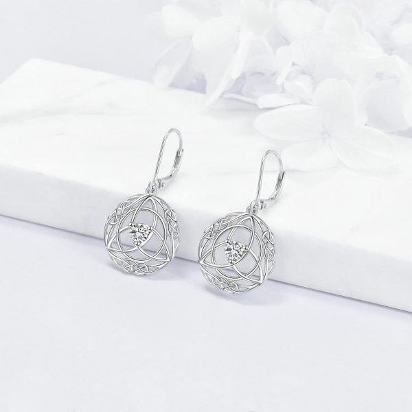 Sterling Silver Celtic Earrings-1