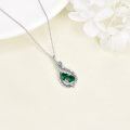 wholesale Sterling Silver Australian Crystal Infinity Twins Sister Necklace with Birthstone-0-2