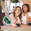 wholesale Sterling Silver Australian Crystal Infinity Twins Sister Necklace with Birthstone-0-3
