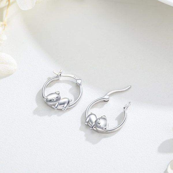 Sterling Silver Pig Earrings-5