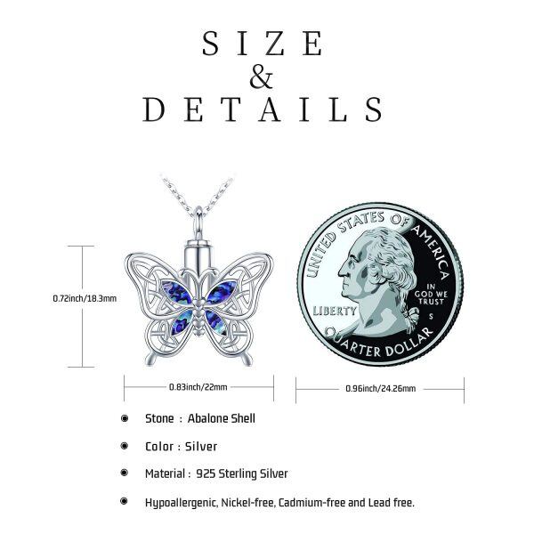 Sterling Silver Celtic Butterfly Urn Necklace-2