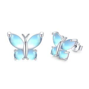 Sterling Silver Butterfly Earrings-0