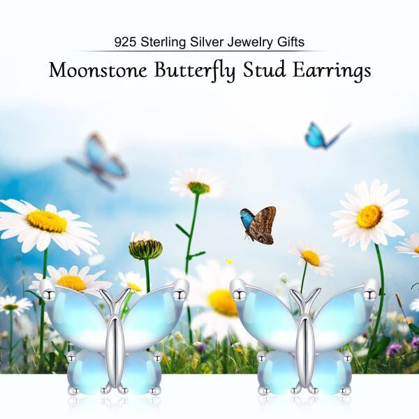 Sterling Silver Butterfly Earrings-4