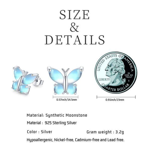 Sterling Silver Butterfly Earrings-5