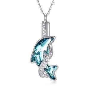 Sterling Silver Dolphin Necklace-0