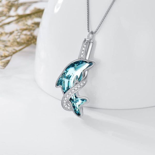 Sterling Silver Dolphin Necklace-1