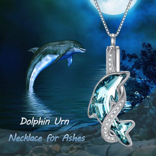 Sterling Silver Dolphin Necklace-3