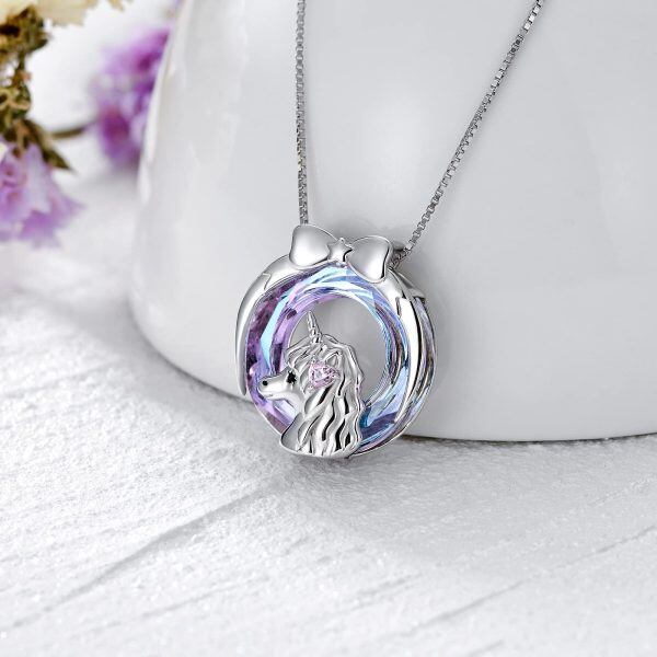 Sterling Silver Unicorn Necklace-2