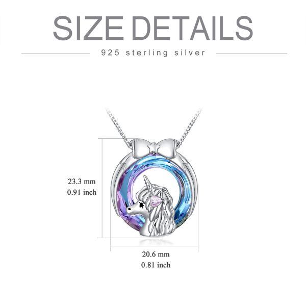 Sterling Silver Unicorn Necklace-4