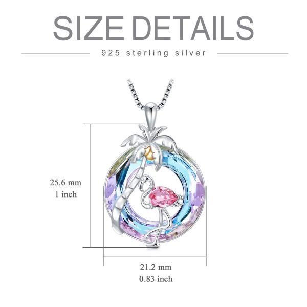 Sterling Silver Flamingo Necklace-4