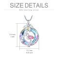 wholesale 925 Sterling Silver Palm Tree & Pink Crystal Flamingo Necklace Pendant Gift for Women-0-4