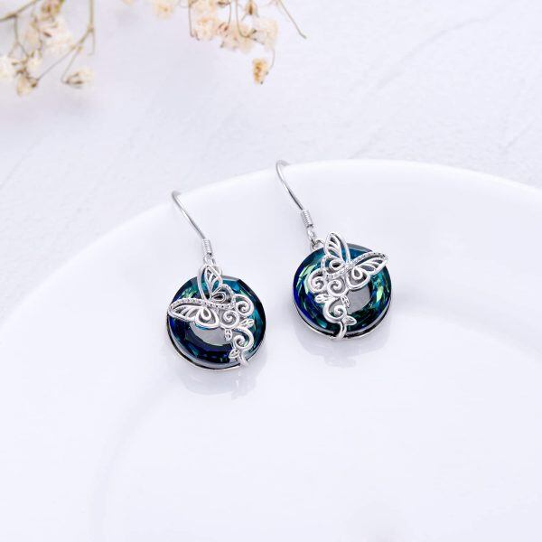 Sterling Silver Butterfly Earrings-2