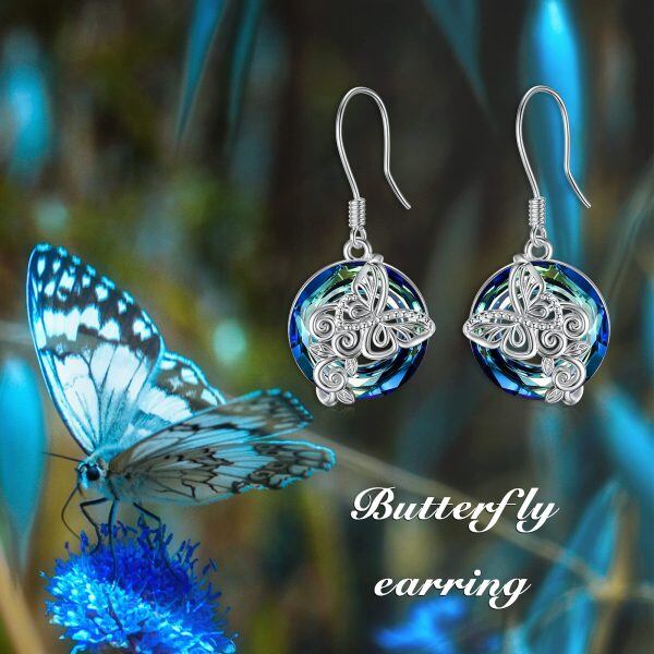 Sterling Silver Butterfly Earrings-3