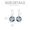 wholesale 925 Sterling Silver Round Blue Crystal Butterfly Drop Earrings-0-4