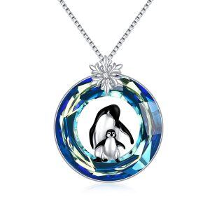 Sterling Silver Penguin Necklace-0