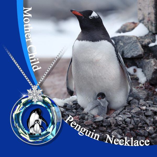 Sterling Silver Penguin Necklace-3