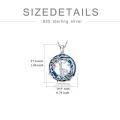 wholesale 925 Sterling Silver Blue Crystal Tree of Life Mother & Child Pendant Necklace for Women-0-3