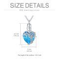 wholesale Sterling Silver Crystal Heart Tree of Life Urn Necklace for Ashes - Rhodium Plated-0-10