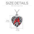 wholesale 925 Sterling Silver Red Cardinal Heart Cremation Jewelry Keepsake Pendant Necklace-0-6