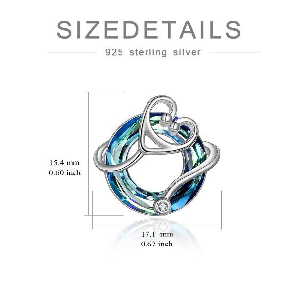 Sterling Silver Stethoscope Earrings-3