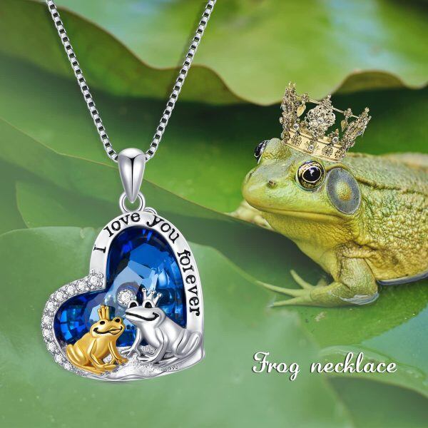 Sterling Silver Frog Necklace-3