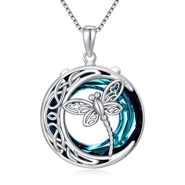 Sterling Silver Dragonfly Celtic Necklace-0