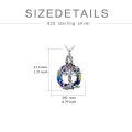 wholesale 925 Sterling Silver Rainbow Crystal Tree of Life Cremation Jewelry Pendant Necklace-0-3