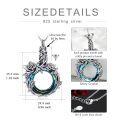 wholesale 925 Sterling Silver Blue Crystal Rose Pendant Cremation Jewelry Urn Necklace-0-1