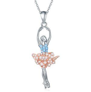 Sterling Silver Ballerina Necklace-0