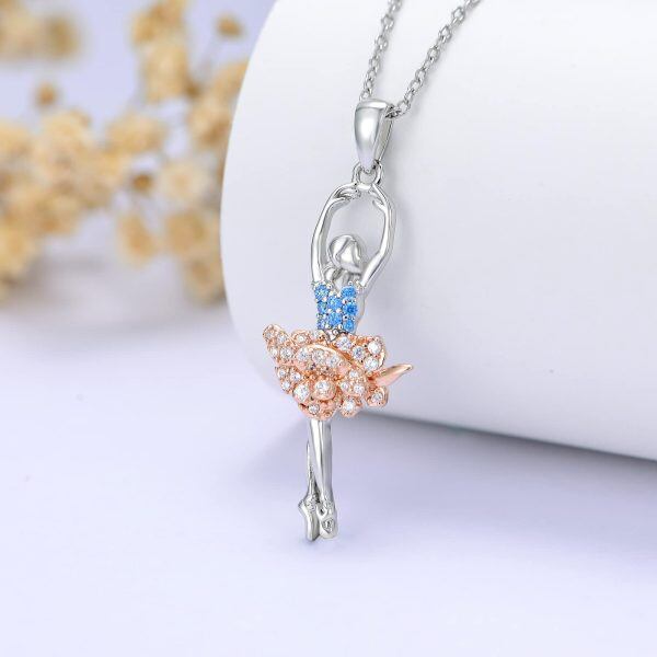 Sterling Silver Ballerina Necklace-1