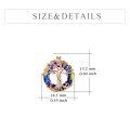 wholesale 925 Sterling Silver Rainbow Crystal Tree of Life Stud Earrings for Women-0-3