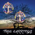 wholesale 925 Sterling Silver Rainbow Crystal Tree of Life Stud Earrings for Women-0-4
