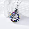 wholesale 925 Sterling Silver Rainbow Crystal Eagle Cremation Jewelry Keepsake Pendant with Funnel and Fill Tool-0-1