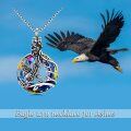 wholesale 925 Sterling Silver Rainbow Crystal Eagle Cremation Jewelry Keepsake Pendant with Funnel and Fill Tool-0-3
