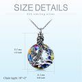 wholesale 925 Sterling Silver Rainbow Crystal Eagle Cremation Jewelry Keepsake Pendant with Funnel and Fill Tool-0-4