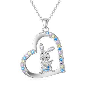 Sterling Silver Rabbit Necklace-0