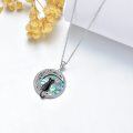 wholesale 925 Sterling Silver Abalone Shell Celtic Cat Pendant Necklace for Women-0-2
