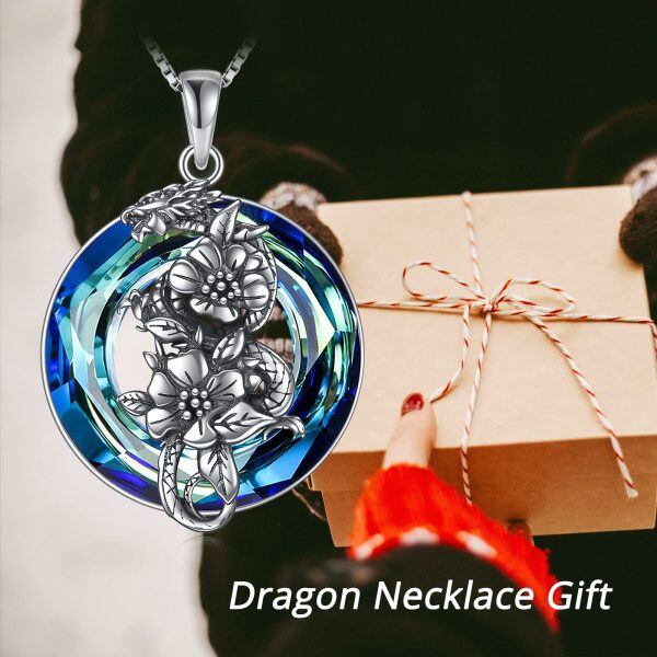 Sterling Silver Dragon Necklace-5