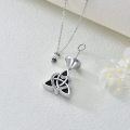 wholesale 925 Sterling Silver Celtic Knot Heart Cremation Jewelry Keepsake Pendant with Funnel and Chain-0-2