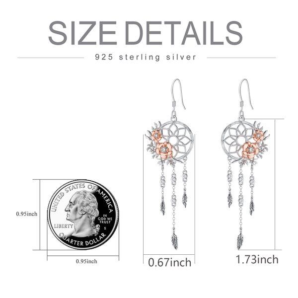 Sterling Silver Dream Catcher Earrings-5