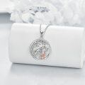 wholesale 925 Sterling Silver Mother & Baby Giraffe Pendant Necklace with Cubic Zirconia - Perfect Gift for Her-0-1